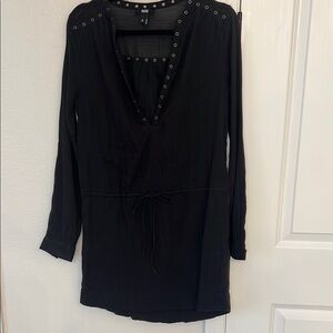 PAIGE Long Sleeve Tunic with Eyelet Details